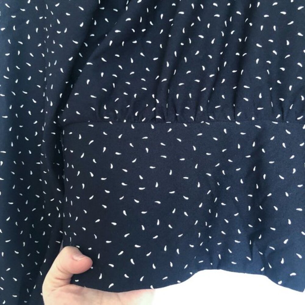 Vintage Collared Long Sleeve Sailor Collar Cardigan Shirt V.I. Petites - Picture 3 of 6